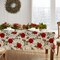 Threadmade Home Poinsettia Grace Vinyl Tablecloth, Multicolor - 52"W x 52"L Square